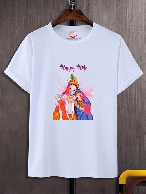 unisex white graphic printed t-shirt - 20846667 - Standard Image - 0