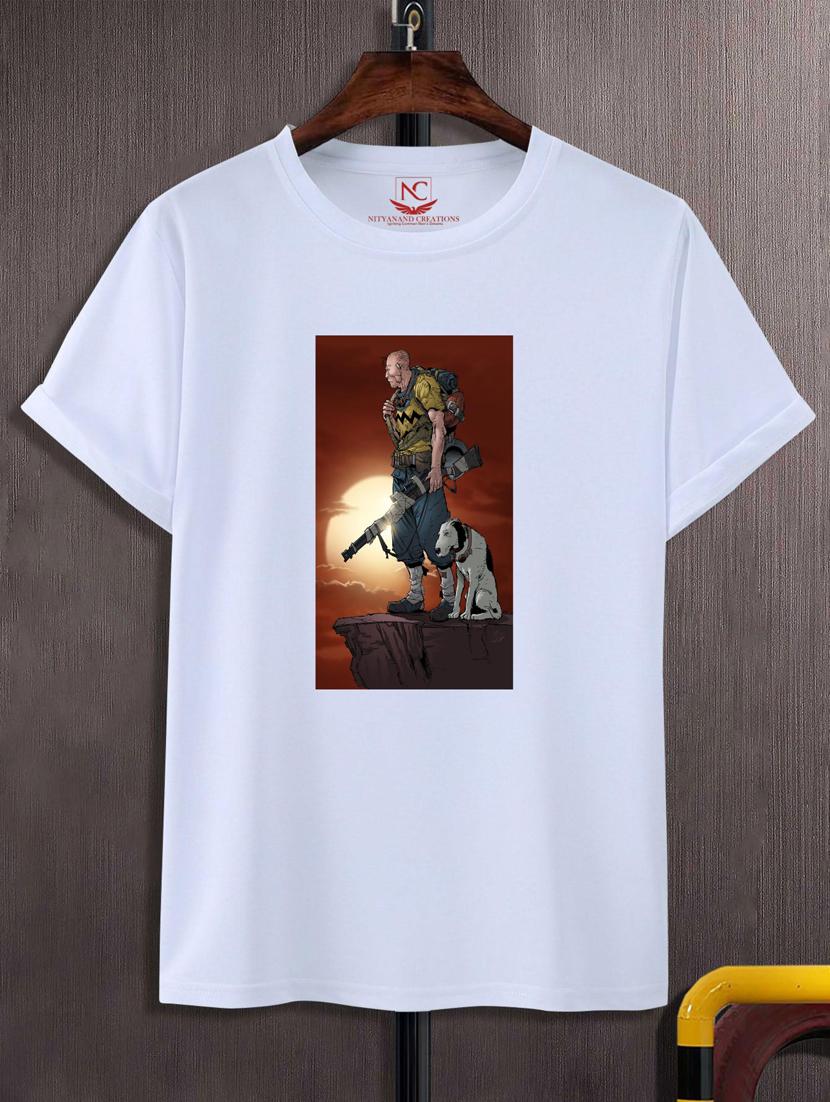 unisex white graphic printed t-shirt - 20846712 -  Zoom Image - 0