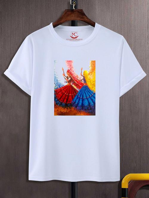 unisex white graphic printed t-shirt - 20846719 - Standard Image - 0