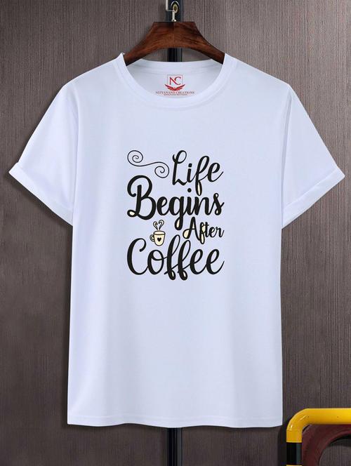 unisex typographic print t-shirt - 20846792 -  Standard Image - 0