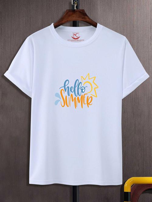 unisex typographic print t-shirt - 20846869 - Standard Image - 0