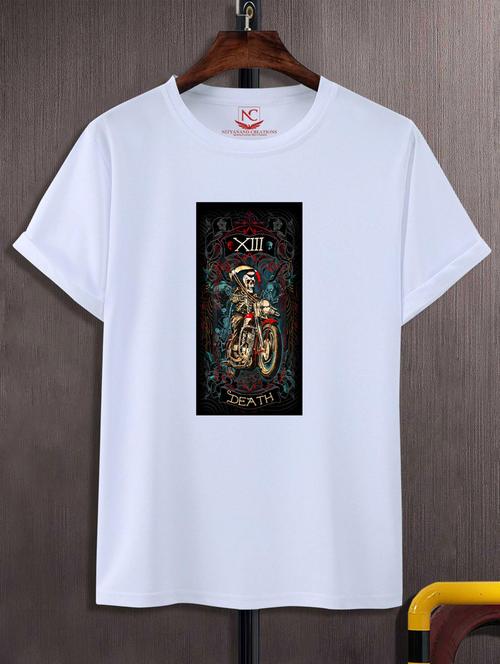 unisex white graphic printed t-shirt - 20846877 -  Standard Image - 0