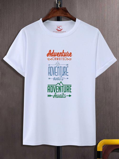 unisex white graphic printed t-shirt - 20846890 -  Standard Image - 0