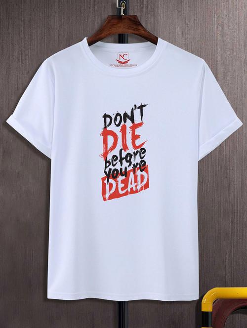 unisex typographic print t-shirt - 20846901 - Standard Image - 0
