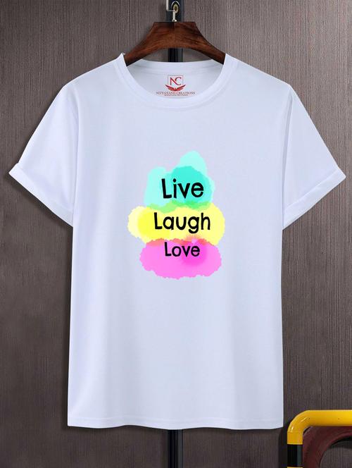 unisex typographic print t-shirt - 20846930 - Standard Image - 0