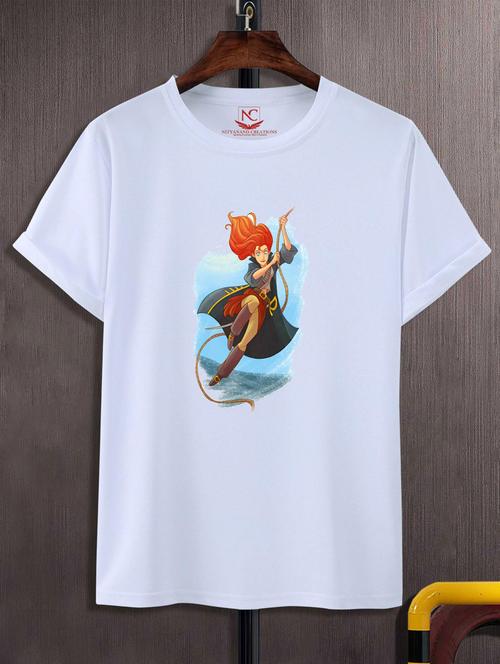 unisex white graphic printed t-shirt - 20846943 - Standard Image - 0