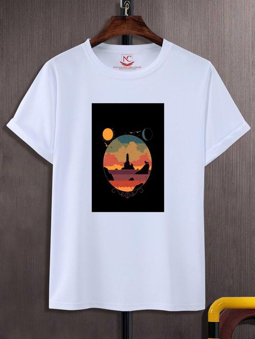 unisex white graphic printed t-shirt - 20846959 - Standard Image - 0