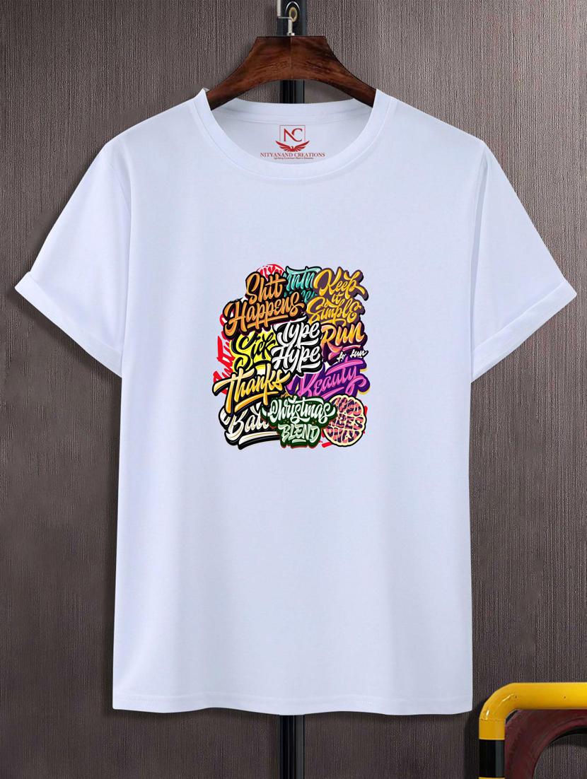 unisex typographic print t-shirt - 20846963 - Zoom Image - 0