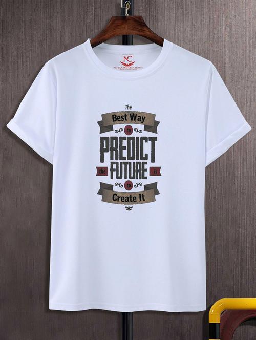 unisex typographic print t-shirt - 20846968 - Standard Image - 0