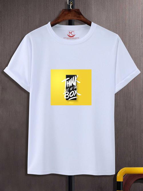 unisex white graphic printed t-shirt - 20846969 -  Standard Image - 0