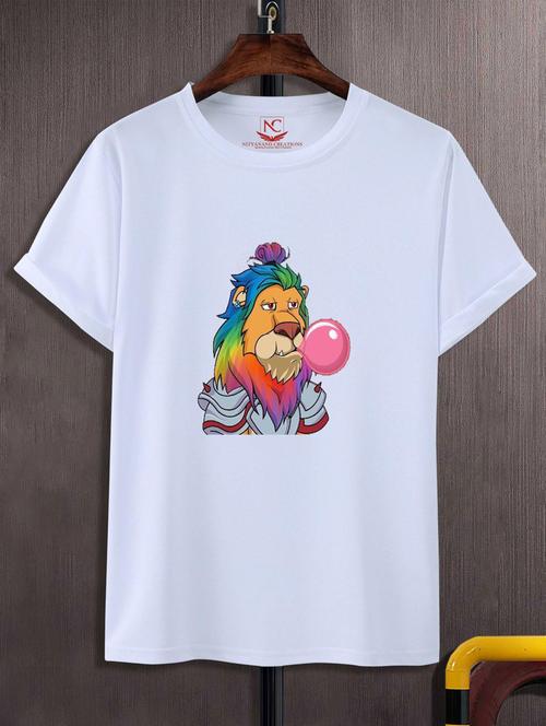 unisex white graphic printed t-shirt - 20847010 -  Standard Image - 0