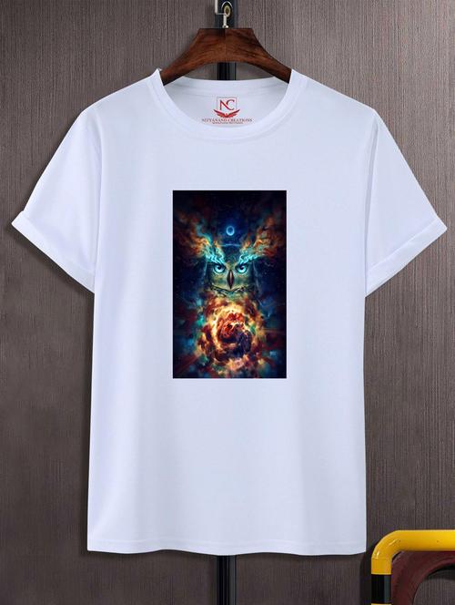unisex white graphic printed t-shirt - 20847124 - Standard Image - 0