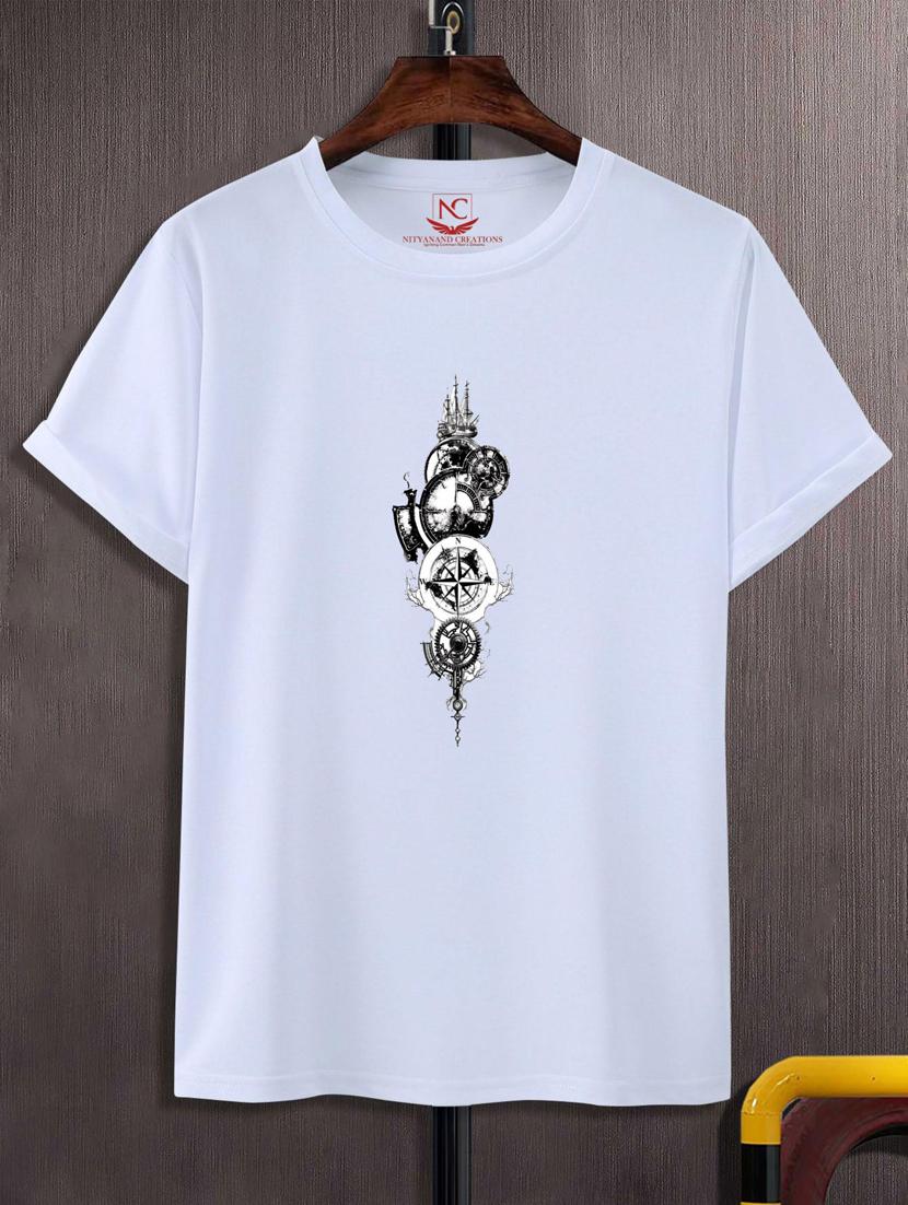 unisex white graphic printed t-shirt - 20847129 - Zoom Image - 0