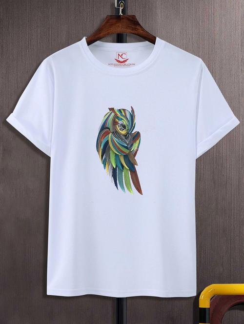 unisex white graphic printed t-shirt - 20847131 - Standard Image - 0