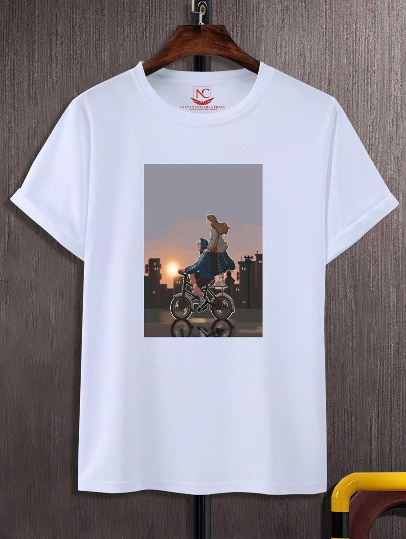 unisex white graphic printed t-shirt - 20847210 -  Zoom Image - 0