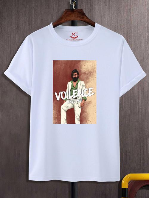 unisex white graphic printed t-shirt - 20847234 - Standard Image - 0