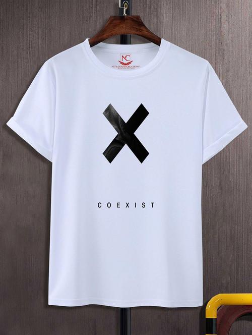 unisex white graphic printed t-shirt - 20847236 - Standard Image - 0