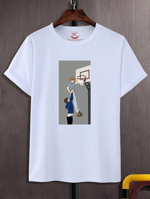 unisex white graphic printed t-shirt - 20847242 -  Standard Image - 0