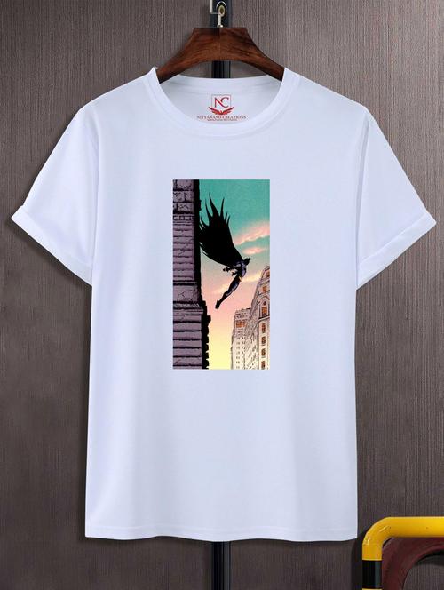 unisex white graphic printed t-shirt - 20847246 - Standard Image - 0
