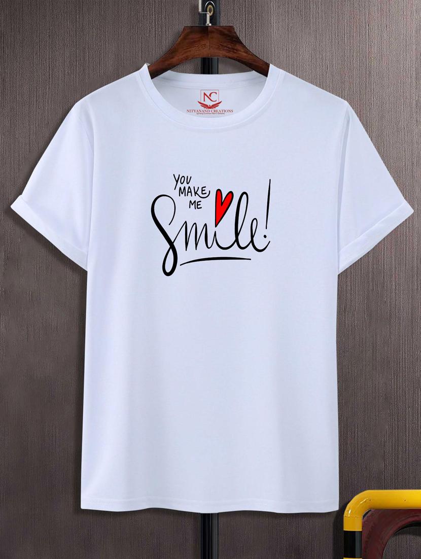 unisex white graphic printed t-shirt - 20847265 -  Zoom Image - 0