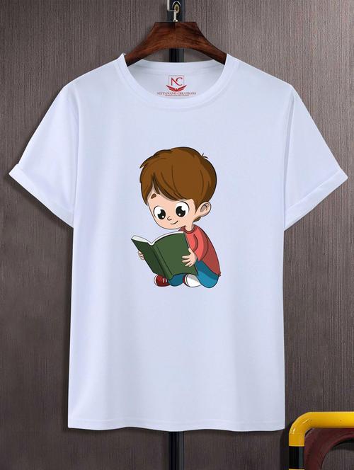 unisex white graphic printed t-shirt - 20847278 - Standard Image - 0