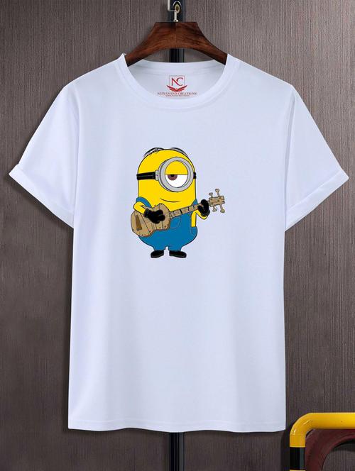 unisex white graphic printed t-shirt - 20847285 -  Standard Image - 0
