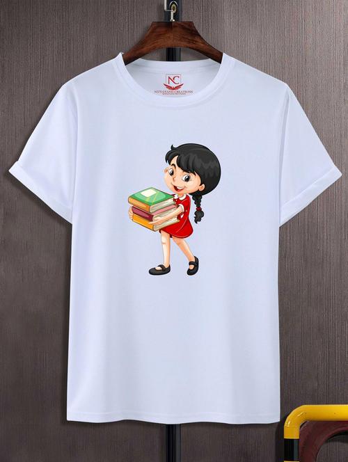 unisex white graphic printed t-shirt - 20847288 - Standard Image - 0