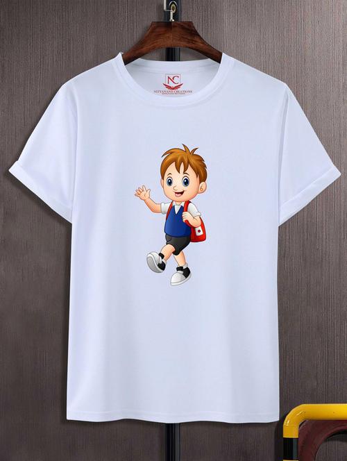 unisex white graphic printed t-shirt - 20847292 - Standard Image - 0