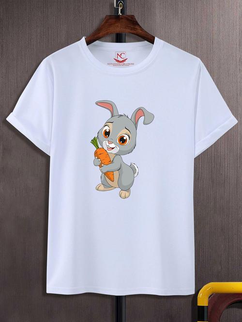 unisex white graphic printed t-shirt - 20847294 -  Standard Image - 0