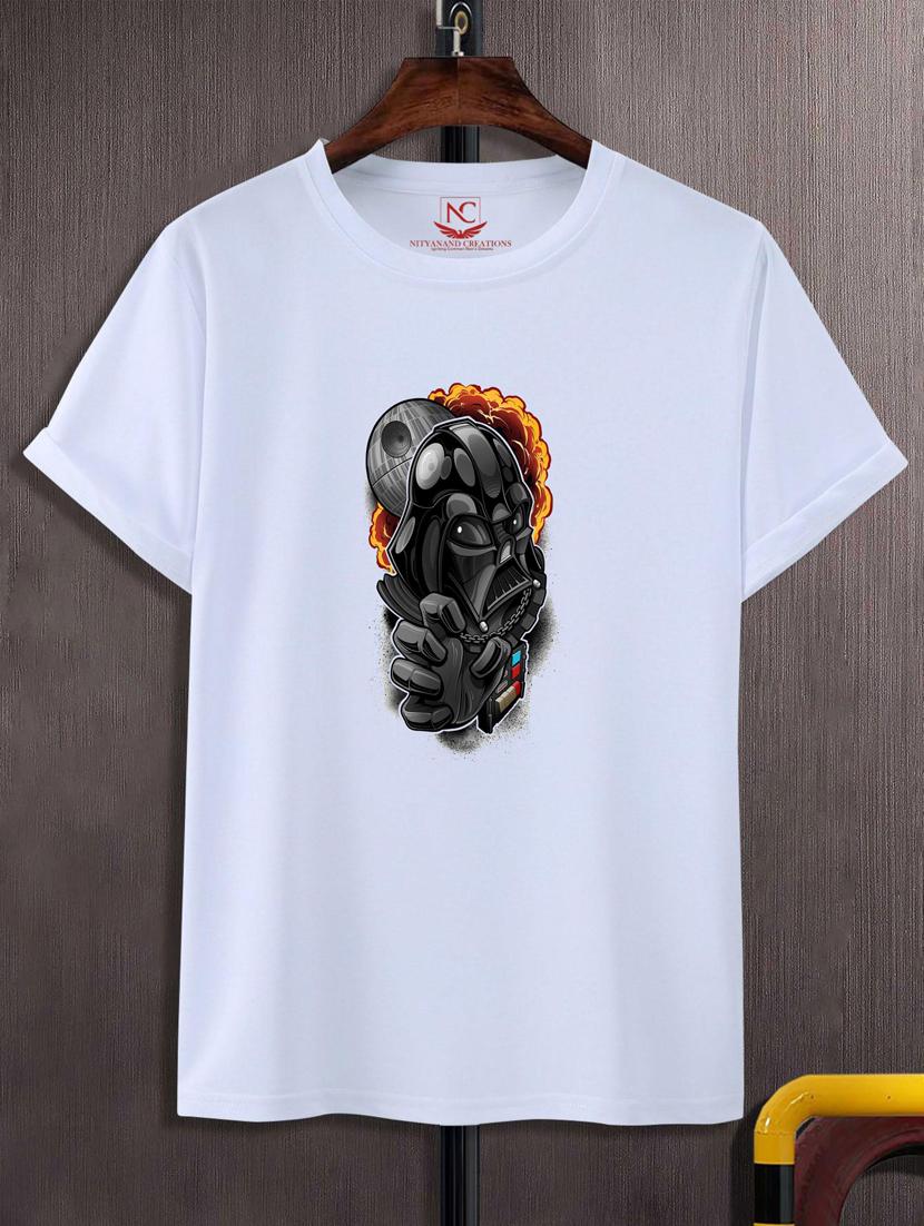 unisex white graphic printed t-shirt - 20847299 - Zoom Image - 0
