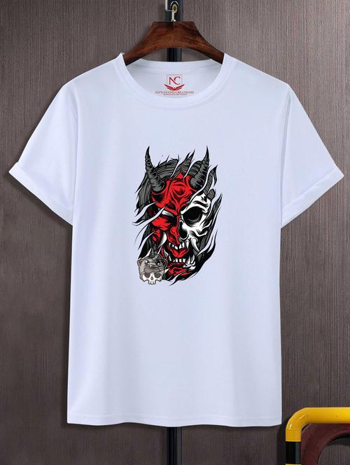 unisex white graphic printed t-shirt - 20847300 -  Standard Image - 0