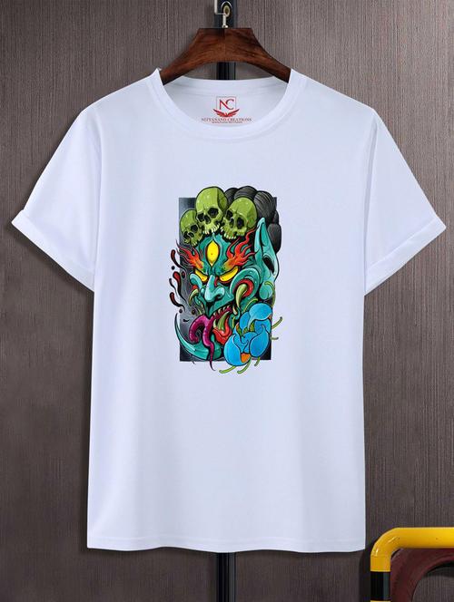 unisex white graphic printed t-shirt - 20847307 - Standard Image - 0