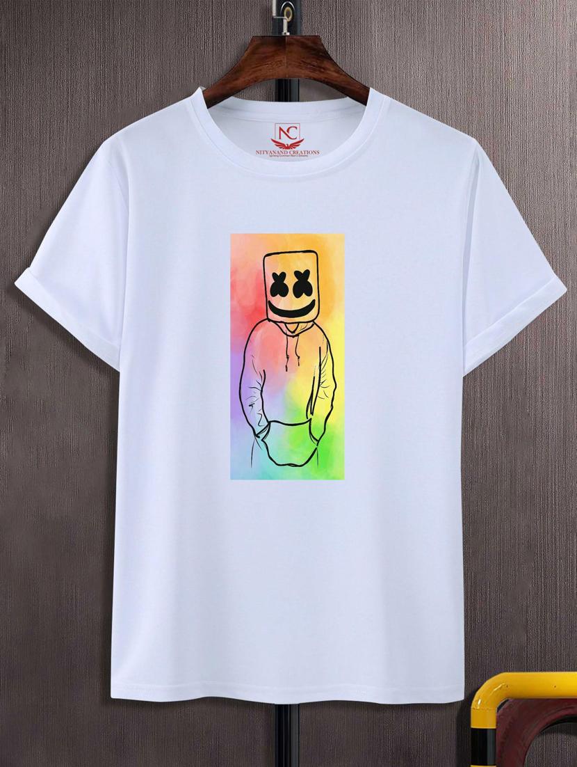 unisex white graphic printed t-shirt - 20847308 - Zoom Image - 0