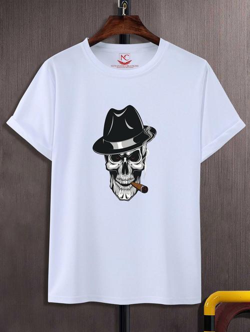 unisex white graphic printed t-shirt - 20847314 - Standard Image - 0
