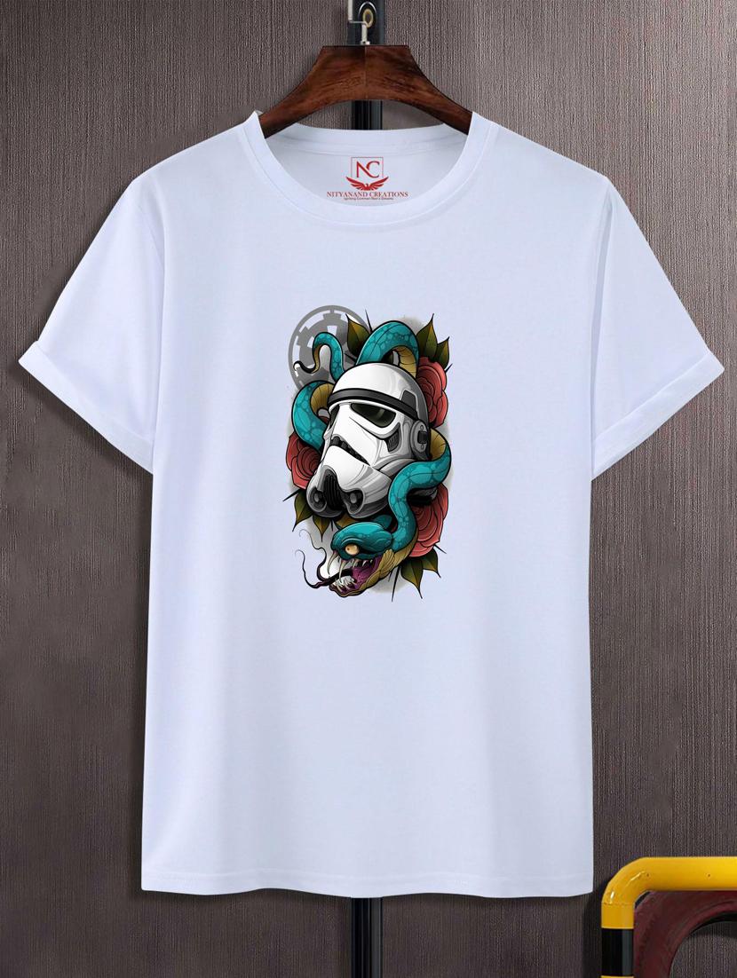 unisex white graphic printed t-shirt - 20847315 - Zoom Image - 0