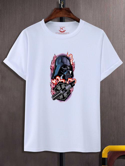 unisex white graphic printed t-shirt - 20847322 - Standard Image - 0