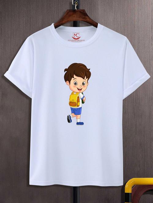 unisex white graphic printed t-shirt - 20847335 -  Standard Image - 0