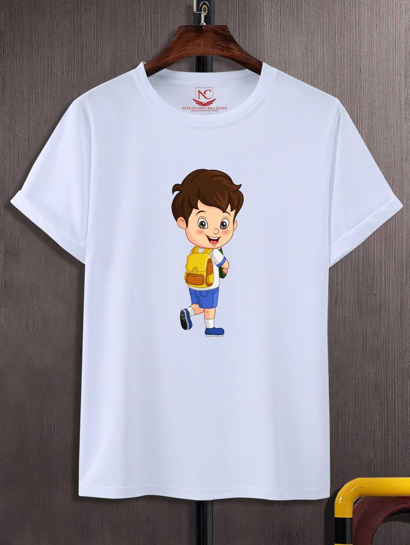 unisex white graphic printed t-shirt - 20847335 -  Zoom Image - 0