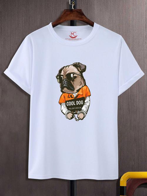 unisex white graphic printed t-shirt - 20847355 -  Standard Image - 0