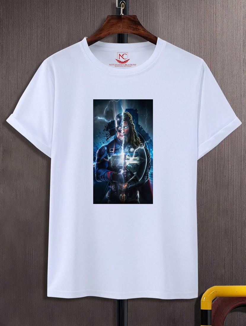 unisex white graphic printed t-shirt - 20847397 - Zoom Image - 0