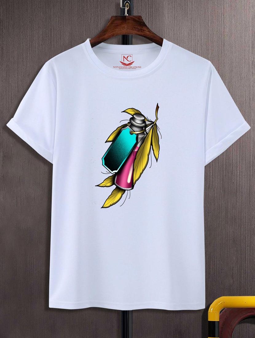 unisex white graphic printed t-shirt - 20847404 - Zoom Image - 0