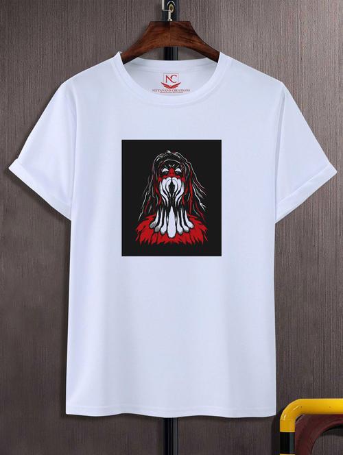 unisex white graphic printed t-shirt - 20847412 -  Standard Image - 0