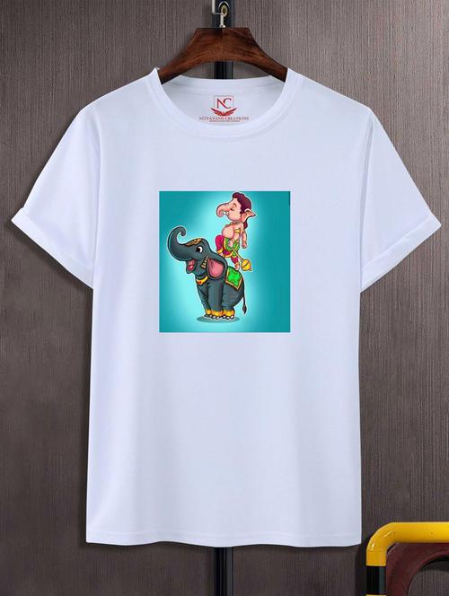 unisex white graphic printed t-shirt - 20847429 - Standard Image - 0