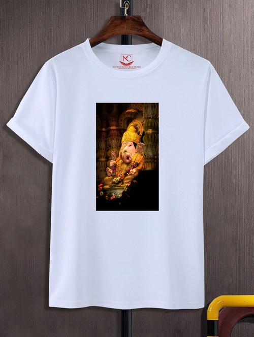 unisex white graphic printed t-shirt - 20847431 -  Standard Image - 0