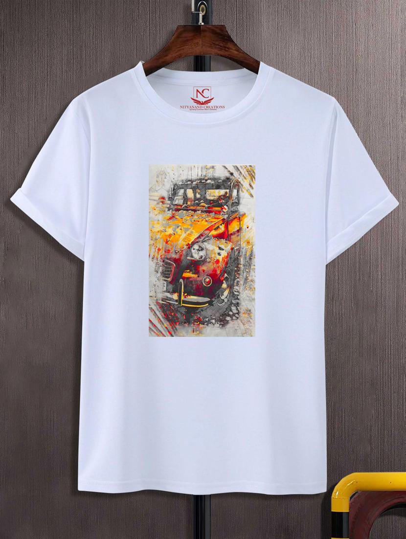 unisex white graphic printed t-shirt - 20847586 -  Zoom Image - 0