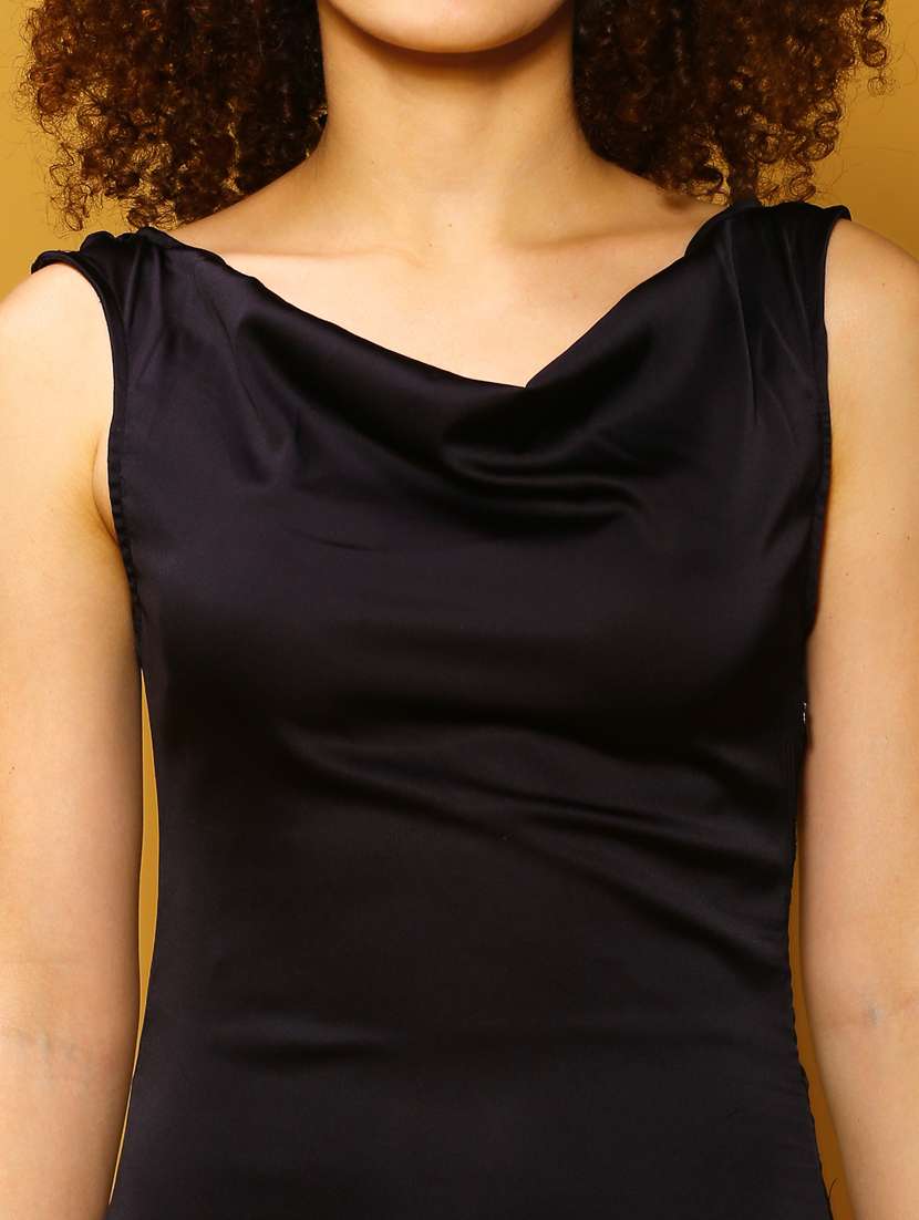 women black solid bodycon dress - 20847859 -  Standard Image - 5