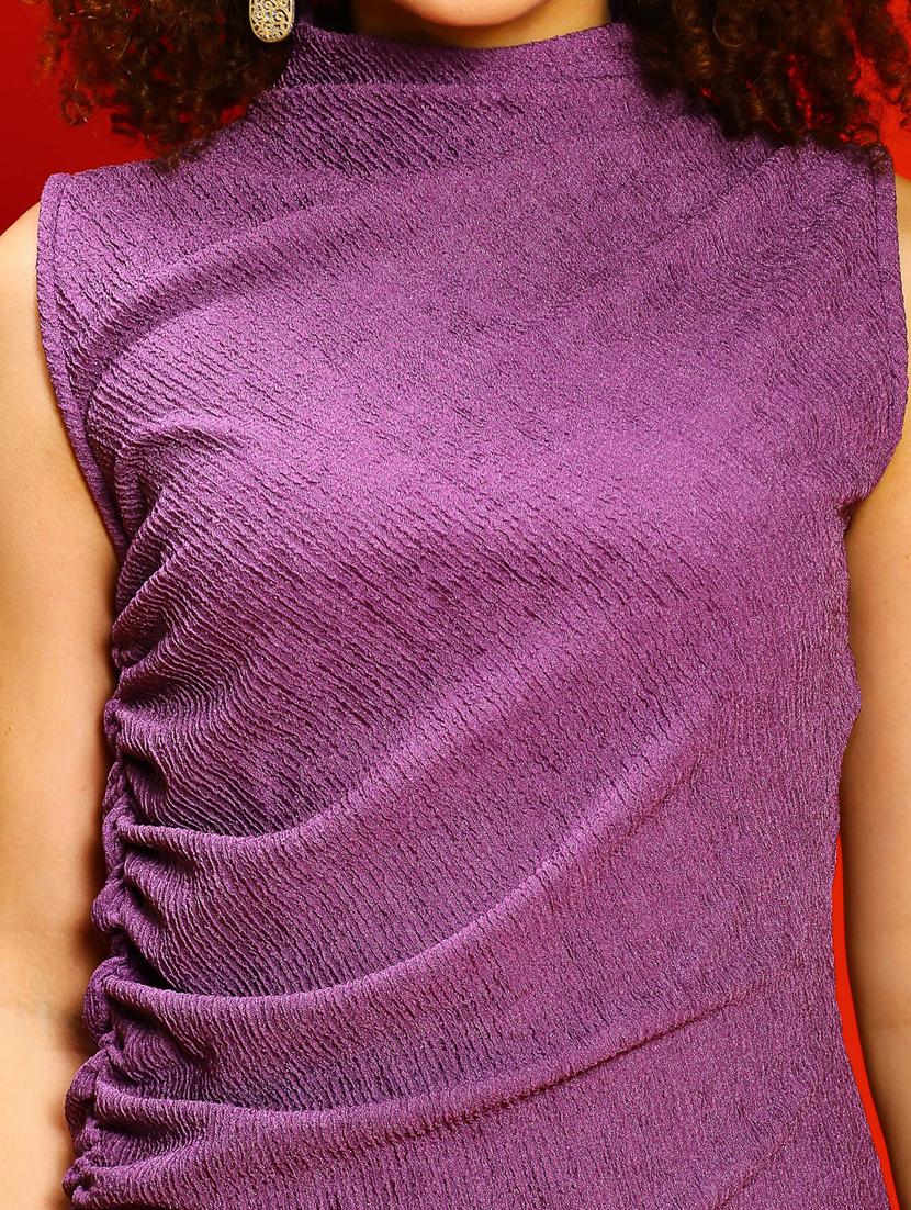 women mauve solid bodycon dress - 20847892 - Standard Image - 5