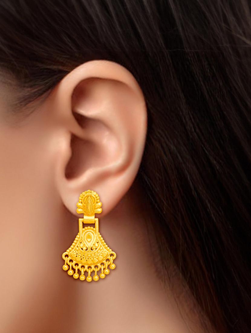 gold plated drop earrings - 20847955 - Standard Image - 3
