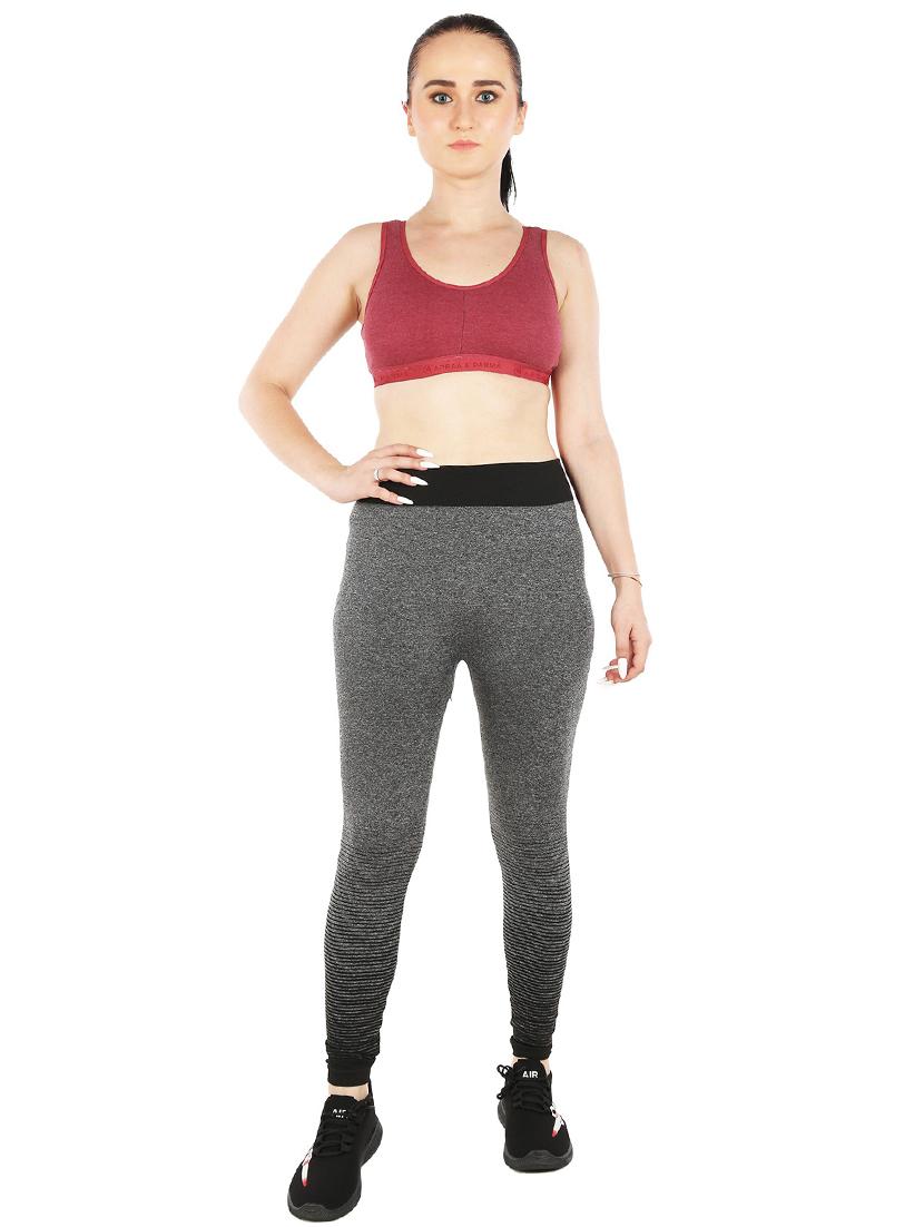 maroon cotton blend sports bra - 20848463 - Standard Image - 3