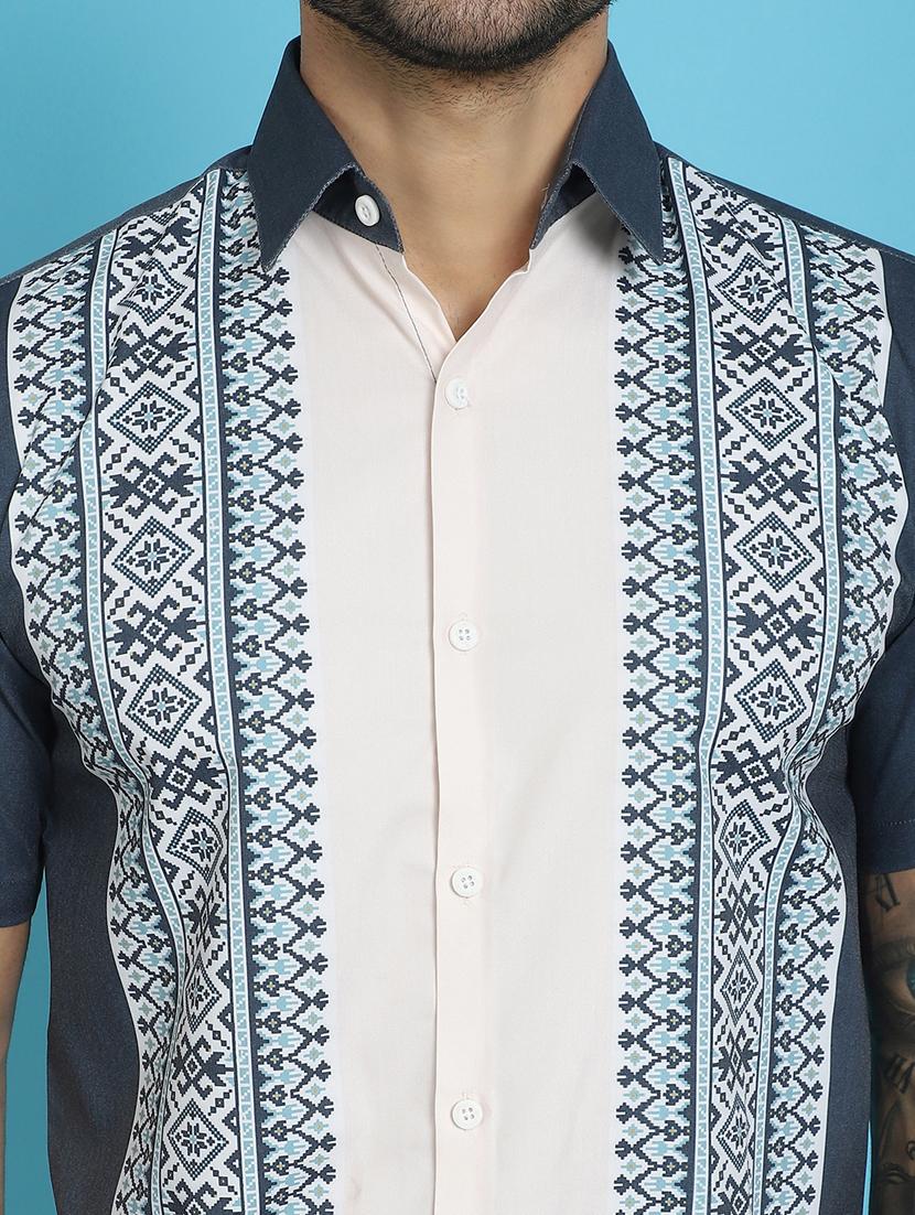 charcoal cotton blend casual shirt - 20848828 - Standard Image - 5